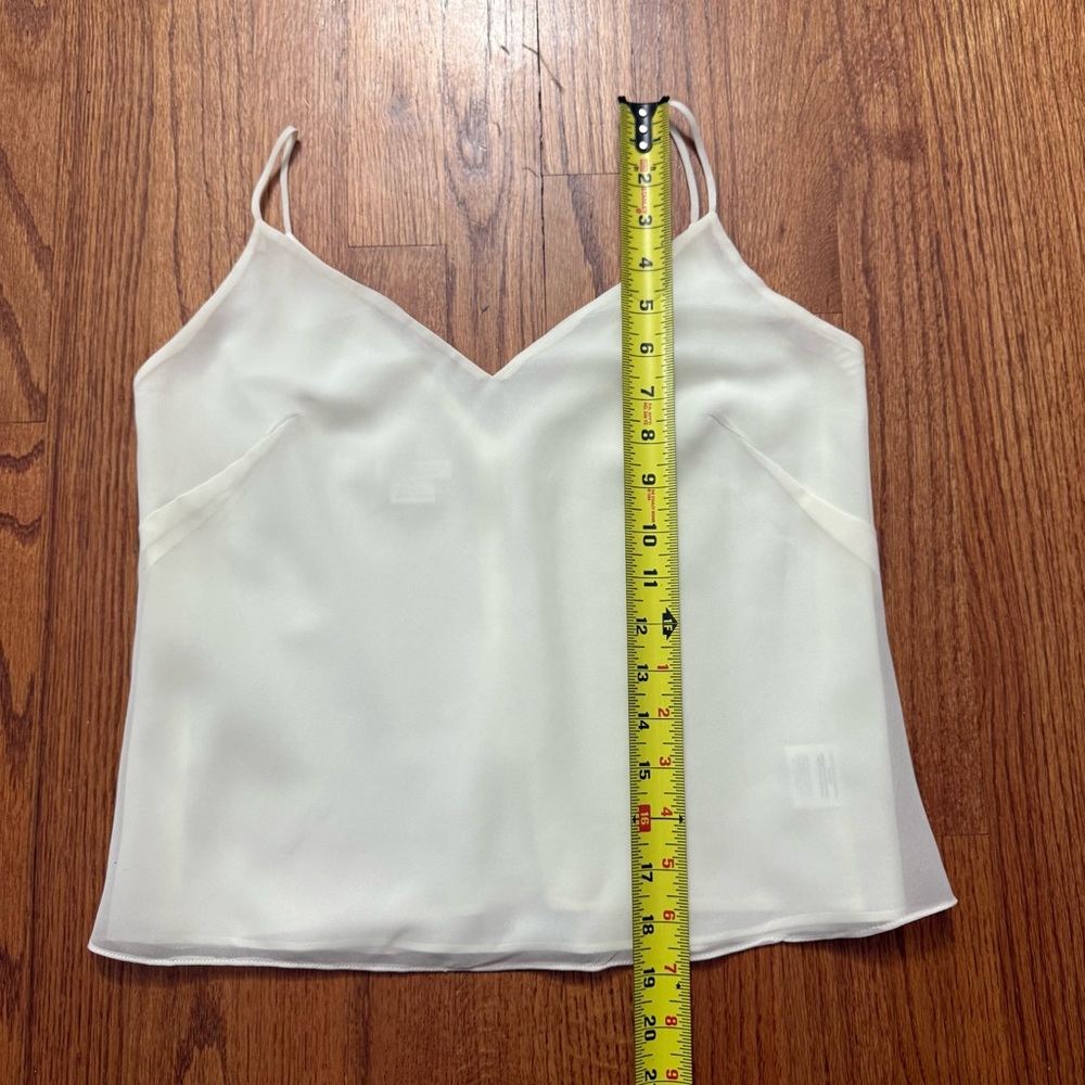 Jenny Yoo V neck strappy camisole top in white size 4 - Picture 11 of 13